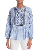 Joie Archana Striped Embroidered Tunic