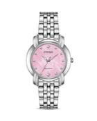 Citizen Jolie Diamond Eco-drive Pink Mother-of-pearl Watch, 30mm
