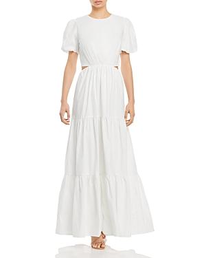 Wayf Plaza Cutout Tiered Maxi Dress