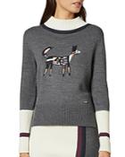 Ted Baker Bluela Knit Sweater With Applique