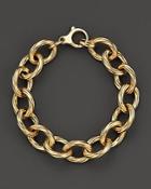 Roberto Coin 18k Yellow Gold Textured Oval Link Bracelet - Bloomingdale's Exclusive