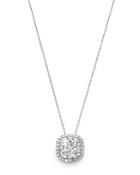 Bloomingdale's Diamond Cluster Pendant Necklace In 14k White Gold, 2.0 Ct. T.w. - 100% Exclusive