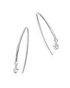 Aerodiamonds 18k White Gold Solo Diamond Threader Earrings