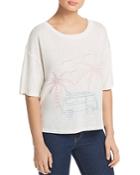 Honey Punch Embroidered Palm Tee