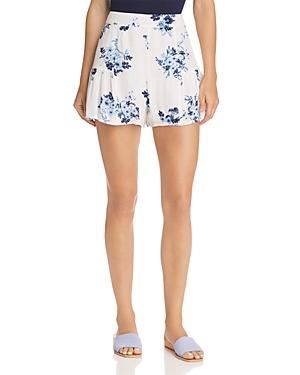 Aqua Flounced Floral Print Shorts - 100% Exclusive