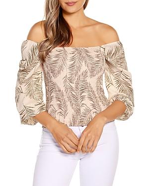 Belldini Printed Smocked Top