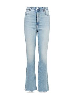 Allsaints Ciara High Waist Bootcut Jeans In Light Indigo
