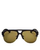 Gucci Urban Mirrored Semi Rimless Aviator Sunglasses, 59mm