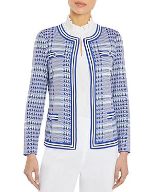 Misook Glen Check Tailored Knit Jacket