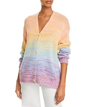 Aqua Mixed Marl Stripe Cardigan Sweater - 100% Exclusive