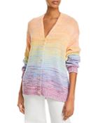 Aqua Mixed Marl Stripe Cardigan Sweater - 100% Exclusive