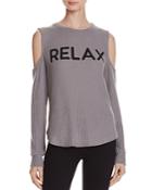 Honey Punch Relax Cold Shoulder Thermal Top