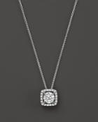 Diamond Halo Pendant Necklace In 14k White Gold, .50 Ct. T.w. - 100% Exclusive