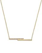 Zoe Chicco 14k Gold Staggered Bar Necklace With Pave Diamonds, 16