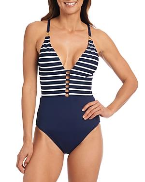 La Blanca Capri Plunge One Piece Swimsuit