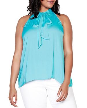 Belldini Plus Tie Neck Reversible Top