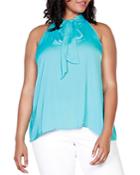 Belldini Plus Tie Neck Reversible Top