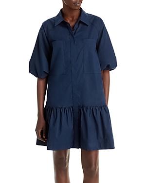 Jonathan Simkhai Crissy Puff Sleeve Shirt Dress