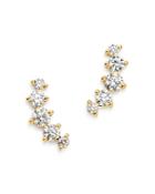 Bloomingdale's Diamond Five-stone Climber Earrings In 14k Yellow Gold, 0.75 Ct. T.w. - 100% Exclusive