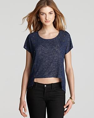 Aqua Tee - Stud Knit High Low