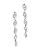 Bloomingdale's Pave Diamond Drop Earrings In 14k White Gold, 0.87 Ct. T.w. - 100% Exclusive
