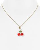 Alexis Bittar Lucite Knotted Cherry Pendant Necklace, 15