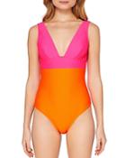 Ted Baker Imasio Color Block One-piece Swimsuit