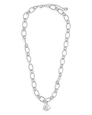 Sterling Forever Chain Link Pearl Pendant Necklace, 18