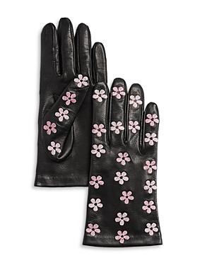 Carolyn Rowan Accessories Flowers Silk Lined Leather Gloves
