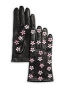 Carolyn Rowan Accessories Flowers Silk Lined Leather Gloves