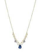 Meira T 14k White & Yellow Gold Sapphire, Cultured Freshwater Pearl & Diamond Dangle Necklace, 16