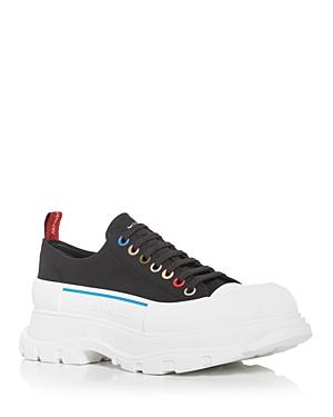 Alexander Mcqueen Men's Black & Multicolor Tread Slick Low Top Sneakers