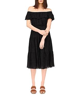 Michael Michael Kors Off-the-shoulder Midi Dress
