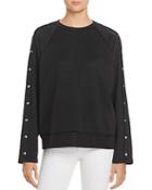 T By Alexander Wang Snap-sleeve French Terry Sweatshirt