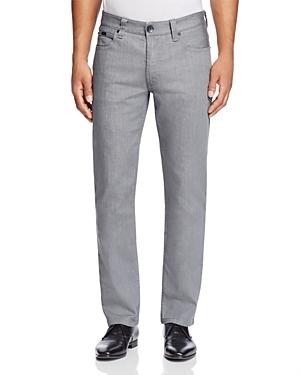 Armani Collezioni Five Pocket Straight Fit Jeans In Grey