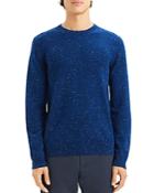 Theory Valles Tweed Crewneck Cashmere Sweater