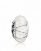 Pandora Charm - Murano Glass & Sterling Silver White Looking Glass