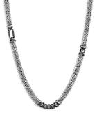 John Hardy Men's Sterling Silver Classic Chain Station Necklace, 24