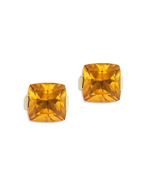 Bloomingdale's Cushion Cut Citrine Stud Earrings In 14k Yellow Gold - 100% Exclusive