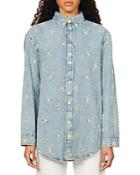 Sandro Celestine Embroidered Denim Shirt