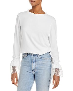 See By Chloe Lace Embellished Cotton Top