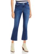 Frame Le Cropped Mini Mid Rise Bootcut Jeans In Lupine