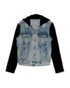 Jonathan Simkhai Cynthia Contrast Sleeve Denim Jacket