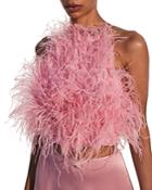 Cult Gaia Joey Feather Embellished Top