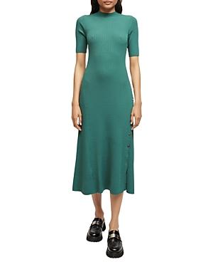 Maje Ribbed Sweater Dress