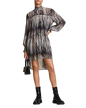 Allsaints Elita Pembury Smocked Trim Dress