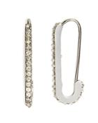 Rebecca Minkoff Mini Pave Safety Pin Drop Earrings