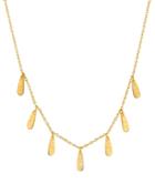 Argento Vivo Dangle Frontal Necklace In 18k Gold-plated Sterling Silver, 16-18