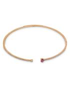 Hueb 18k Rose Gold Spectrum Pink Sapphire And Diamond Collar Necklace, 17.5