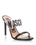 Moschino Women's Logo High-heel Slide Sandals